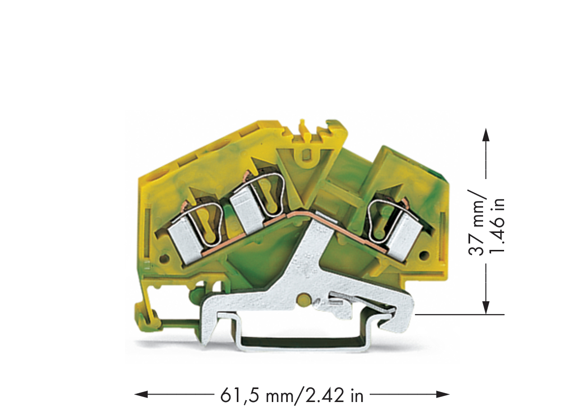 WAGO GmbH & Co. KG Schutzleiterlemme 0,08-4mmq gn/gelb 281-637