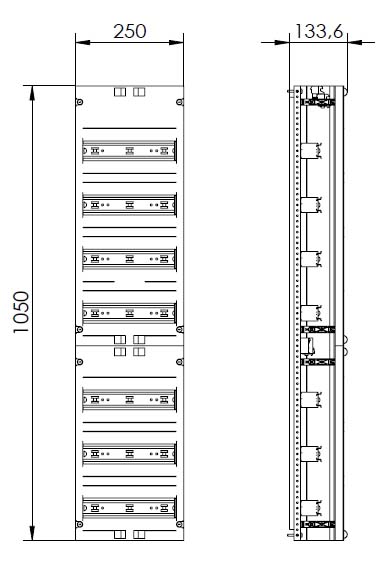 ABN Verteilerfeld 1V 7xGerätetragsch. VR17