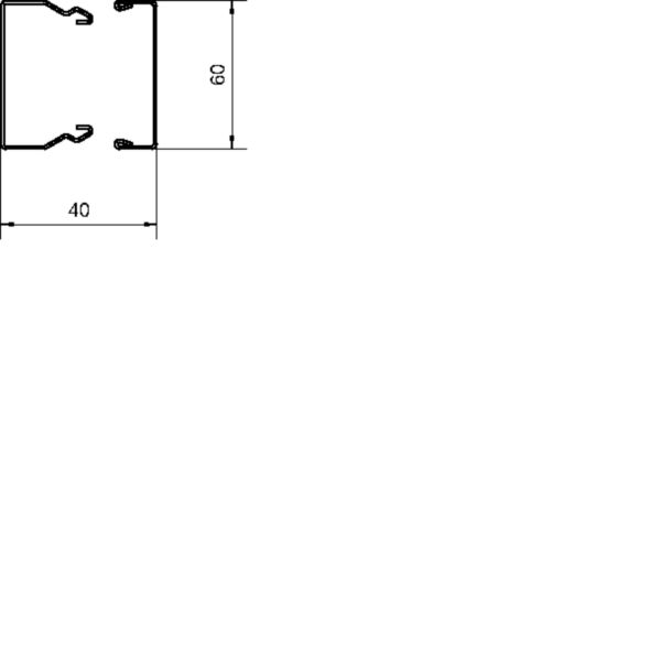 2 M Tehalit Leitungsführungskanal 40x60mm verkehrsweiß LFS400600 vws