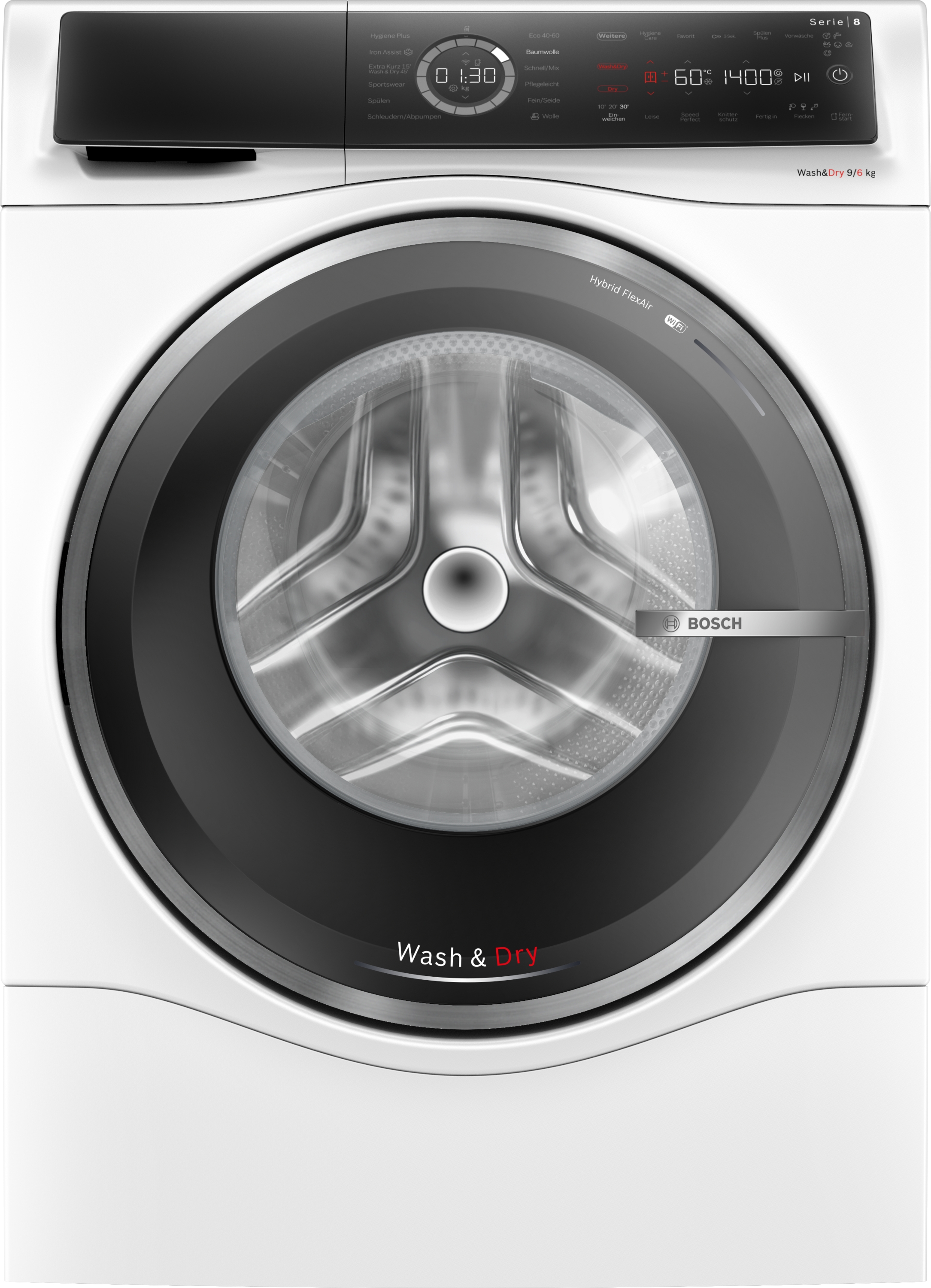 Bosch MDA Waschtrockner Serie8,HomeConnect WNC244070 EEK  B  / nur Waschen  D (Spektrum  A bis G )