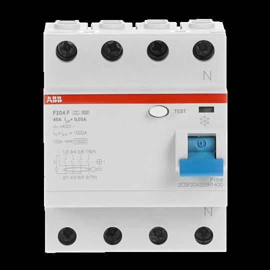 ABB Stotz S&J FI-Schutzschalter 4p,Type F, 40A, 30mA F204F-40/0,03