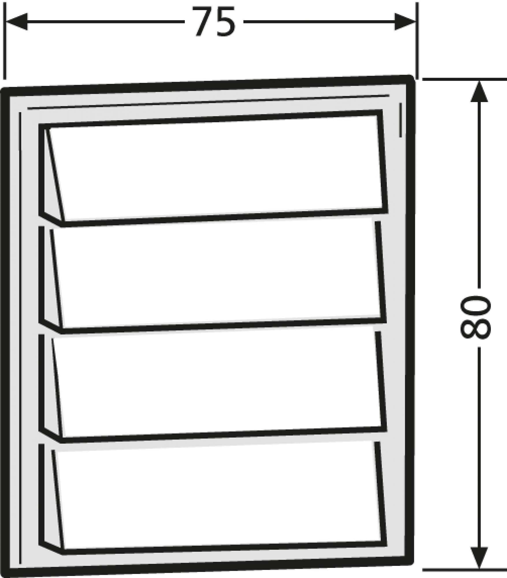 Renz Metallwaren. Klingelmodul mit 4 Klingeltaster 97-9-85272 gr