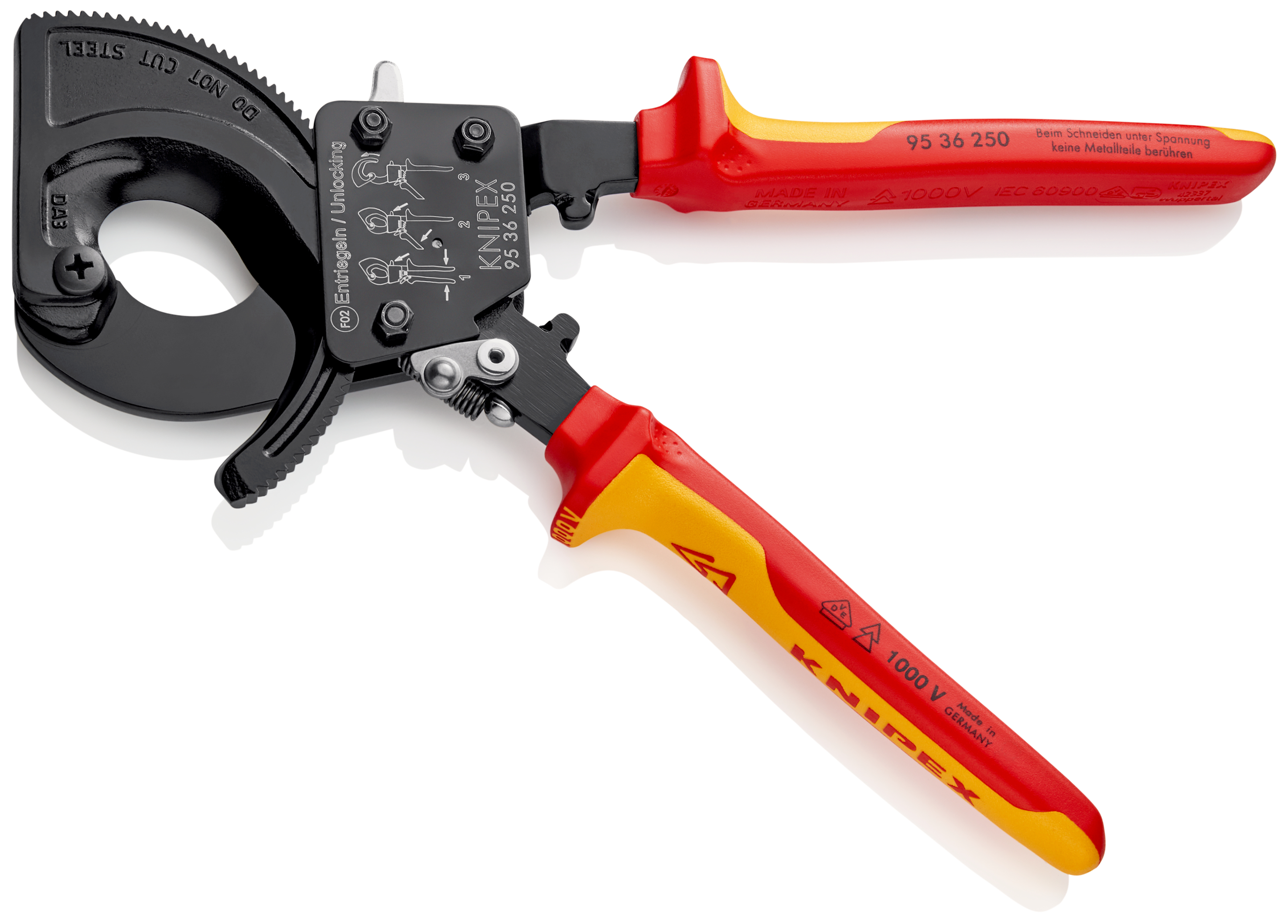 Knipex-Werk Kabelschneider isoliert, 250mm 95 36 250
