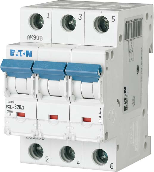 Eaton LS-Schalter m.Beschrift. B 20A, 3p PXL-B20/3