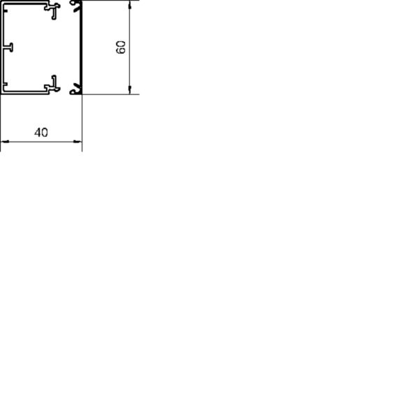 2 M Tehalit Leitungsführungskanal LFE 40x60mm vw LFE4006009016
