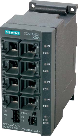 Siemens Dig.Industr. Switch Scalance 8x100MBit/s RJ45 6GK5208-0BA10-2AA3