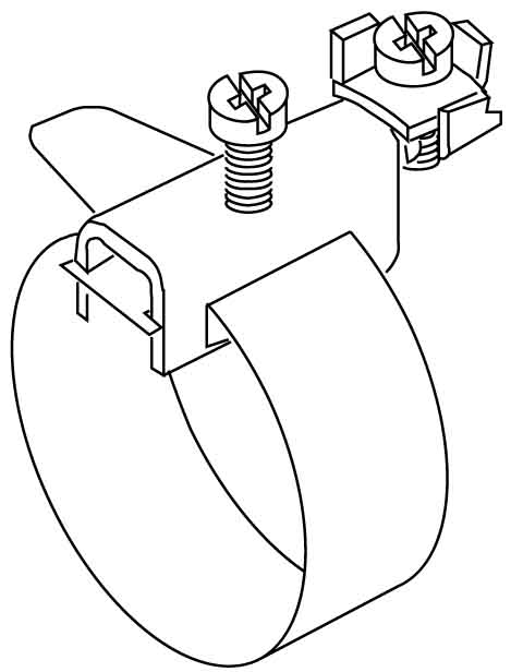 Kleinhuis Erdungs-Bandschelle mit Anschlußklemme 37/4