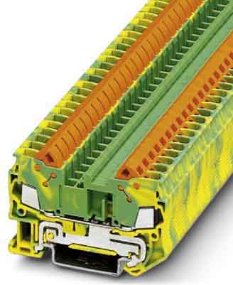 50 STK Phoenix Contact SL-Klemme, grün-gelb H=6,2mm 0,25-1,5qmm QTC 2,5-PE
