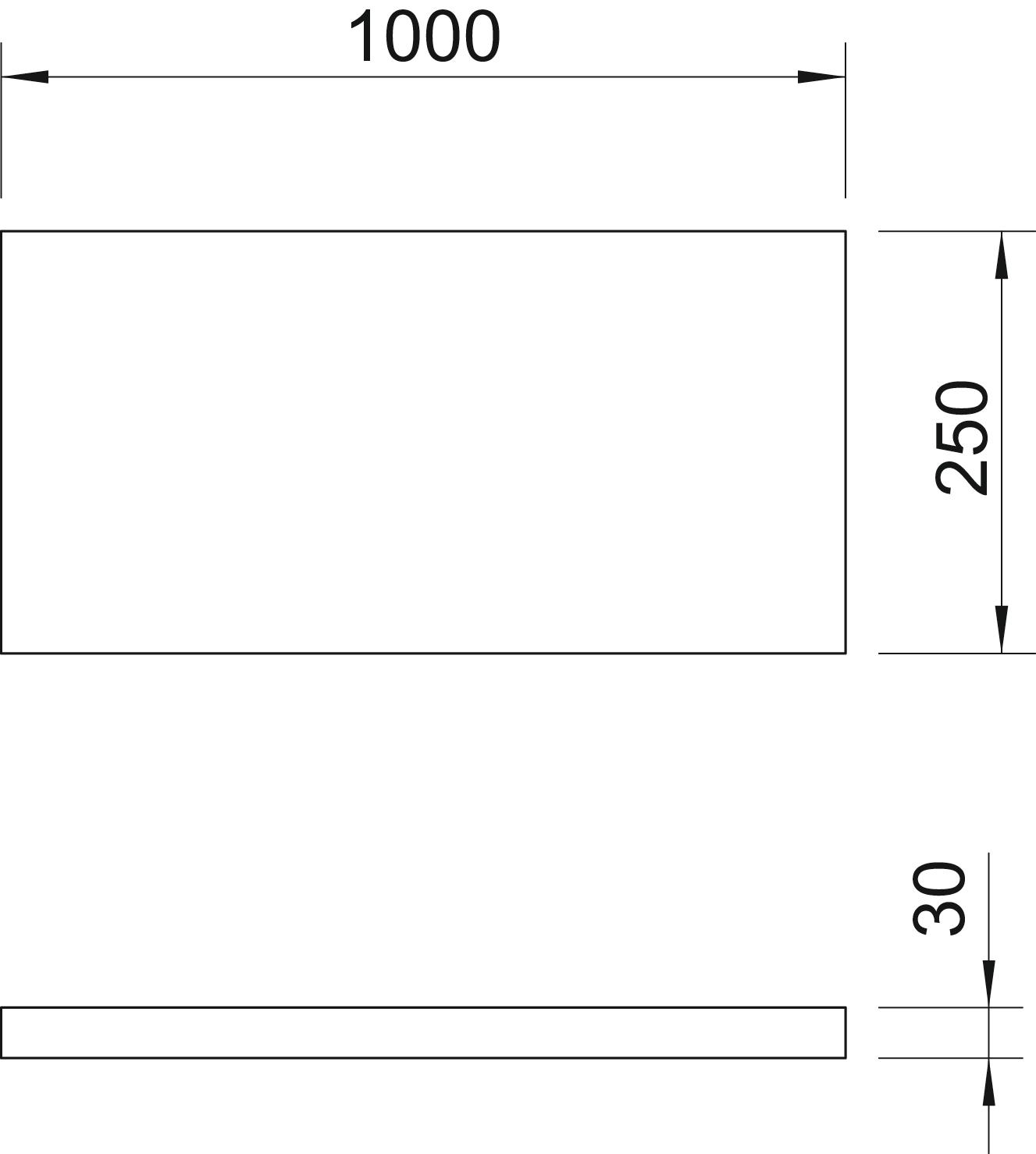 OBO Bettermann Vertr Kalziumsilikatplatte 1000x250x30mm gr-ws KSI-P3