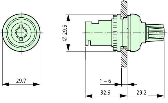 Eaton Potentiometer 4k7 Ohm M22S-R4K7