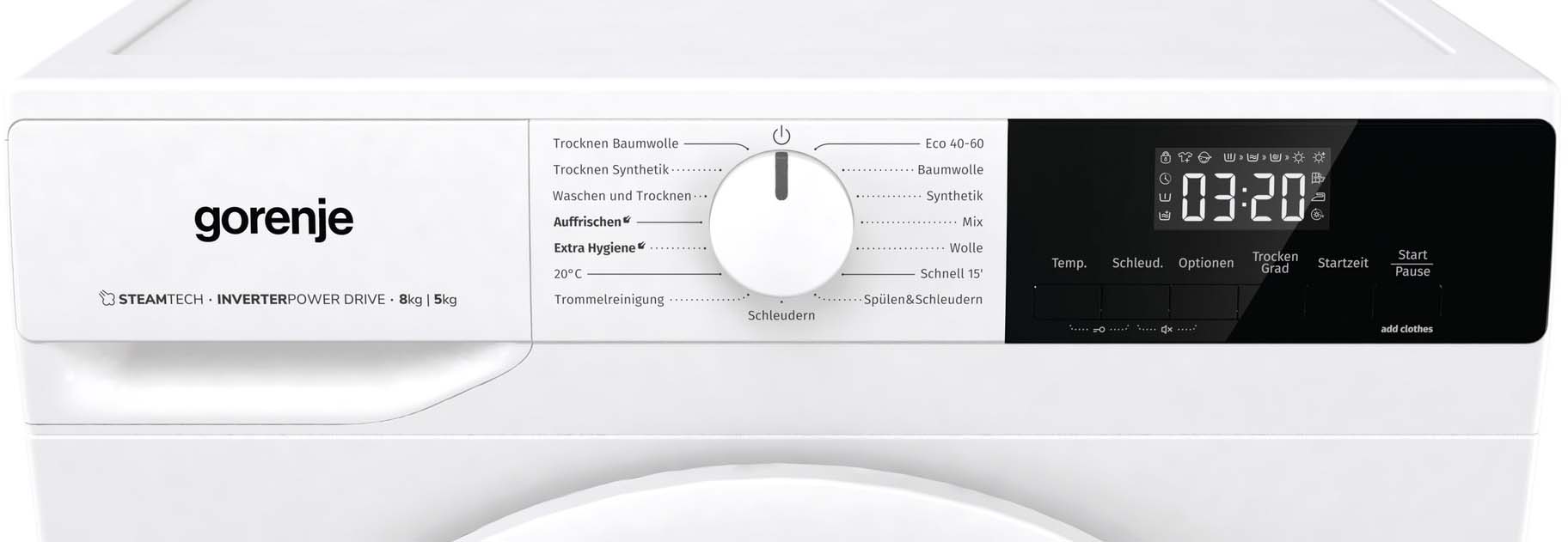 Hisense Gorenje DA Waschtrockner 8/5kg,1400Upm,Steam W3D2A854ADPS/DE