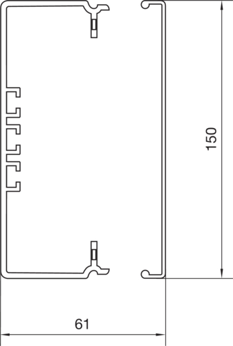 2 M Tehalit Leitungsführungskanal FB 60x150mm vw FB6015009016