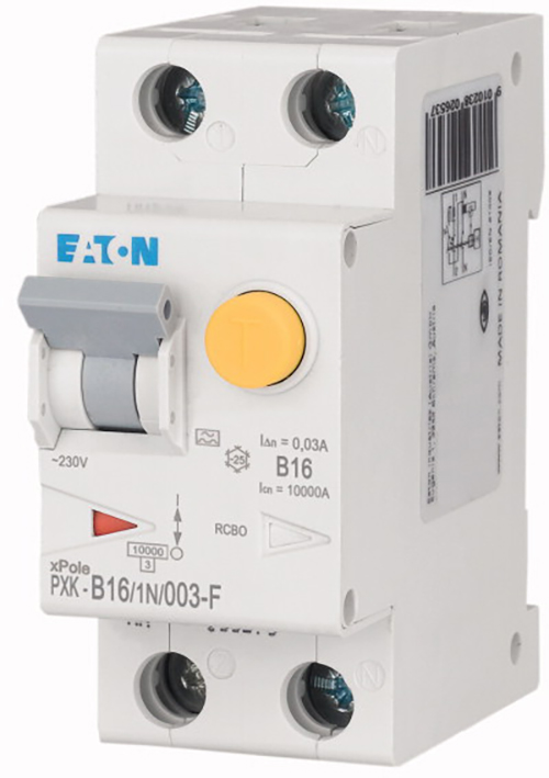 Eaton (Installation) FI/LS-Kombischalter B 16A 1+N, 30mA PXK-B16/1N/003-F