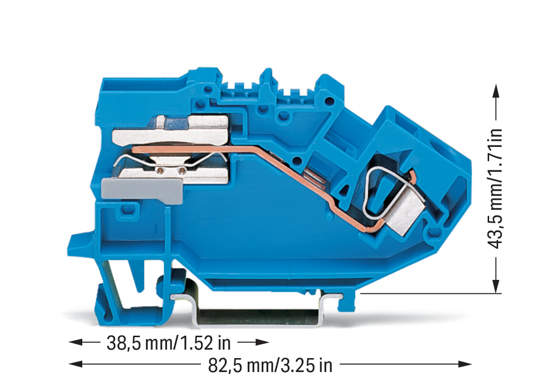 WAGO GmbH & Co. KG Trennklemme 0,2-6mmq blau 782-613 WAGO GmbH & Co. KG Trennklemme 0,2-6mmq blau 782-613