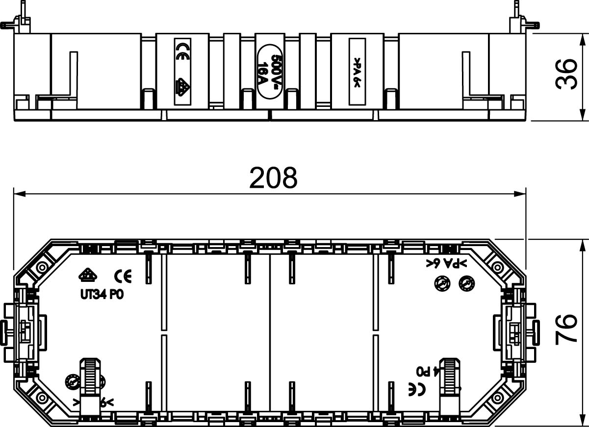 OBO Bettermann Vertr Universalträger für Modul45-Einbau UT4