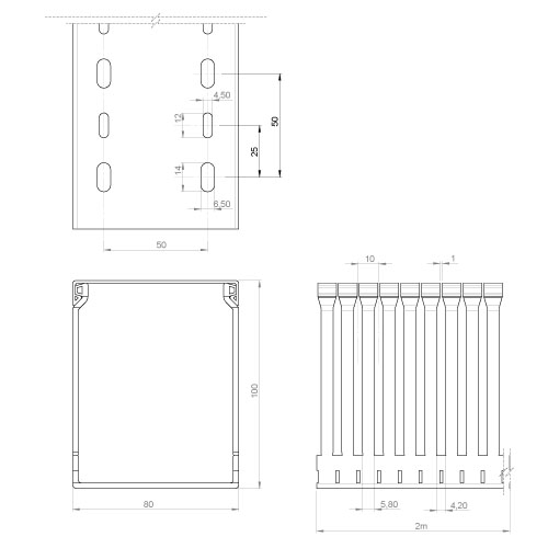 Unex Verdrahtungskanal lgr RAL7035 100x80 100.80.88