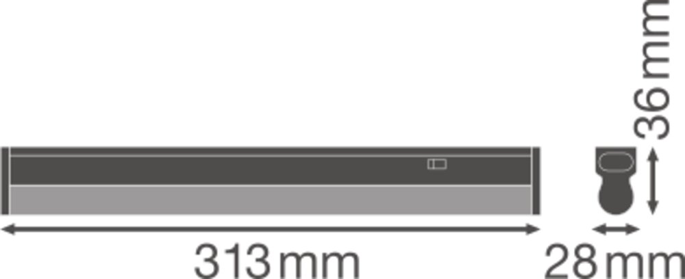 Ledvance LED-Lichtleiste m.Schalter 4000K LNCOMPSWITCH3004W 4K