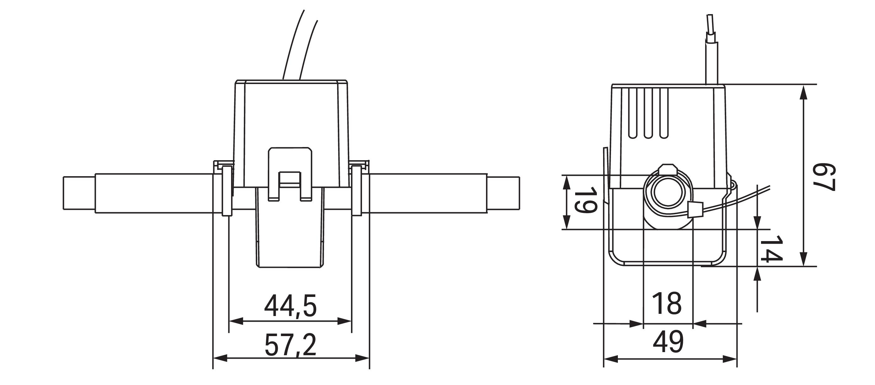 WAGO GmbH & Co. KG Kabelumbau-Stromwandler 150A/1A 0,2 855-4001/150-001