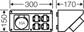 Hensel Mi Connection Box 16A,5p,400V,6h Mi CB 16