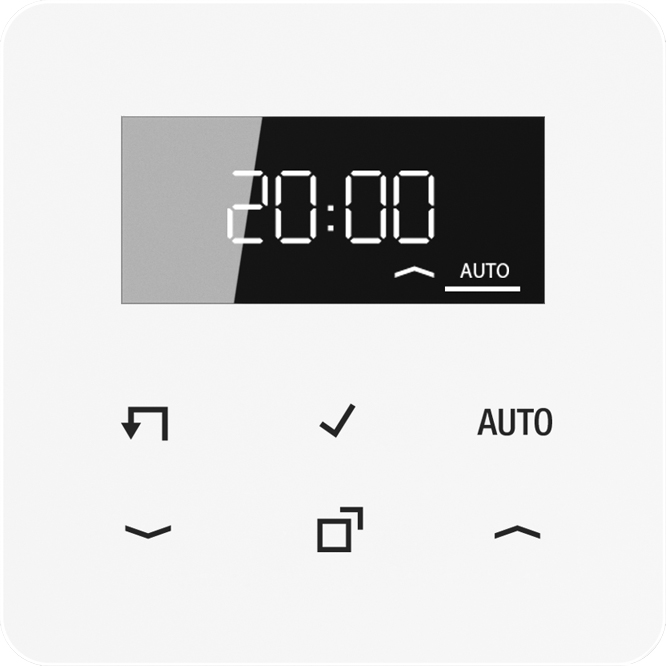 Jung Timer Standard, Display Echtglasfront CD 1750 D WW