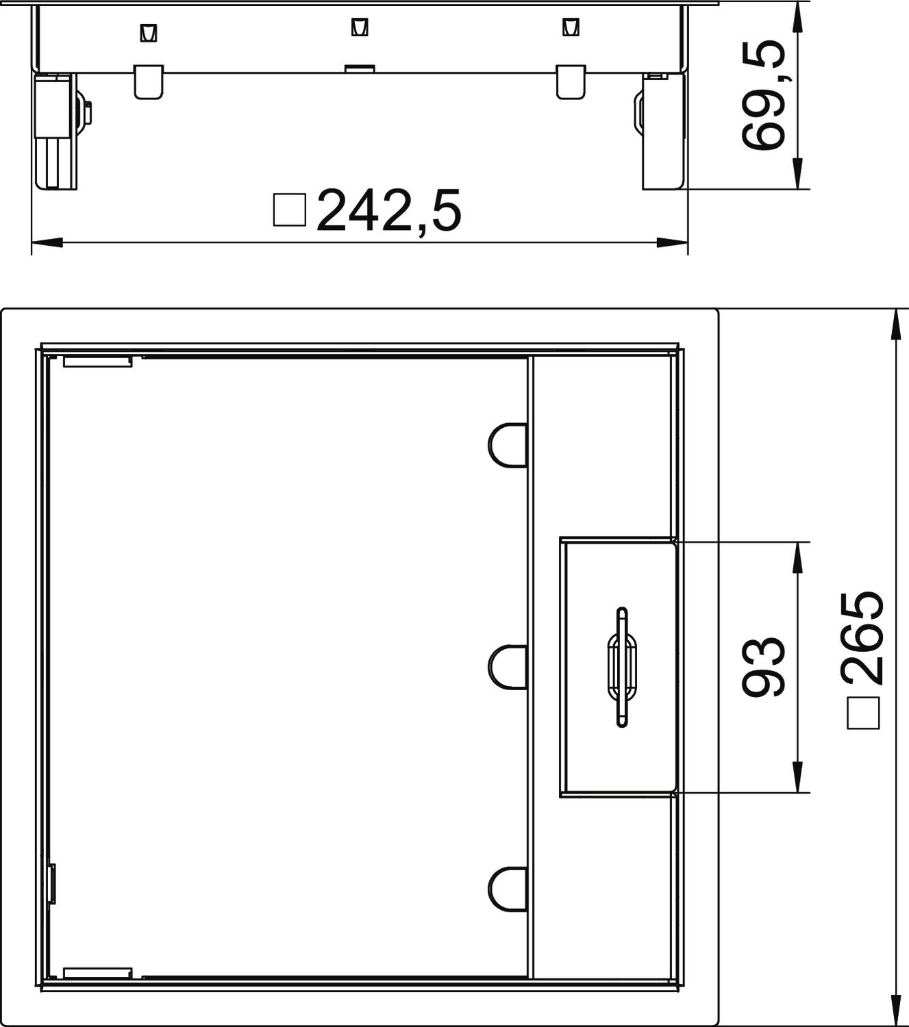 OBO Bettermann Vertr Geräteeinsatz für Universalmontage GES9M-2 10U