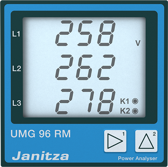 Janitza Electronic Netzanalysator 90-277VAC, 90-250VDC UMG 96RM-E #5222062