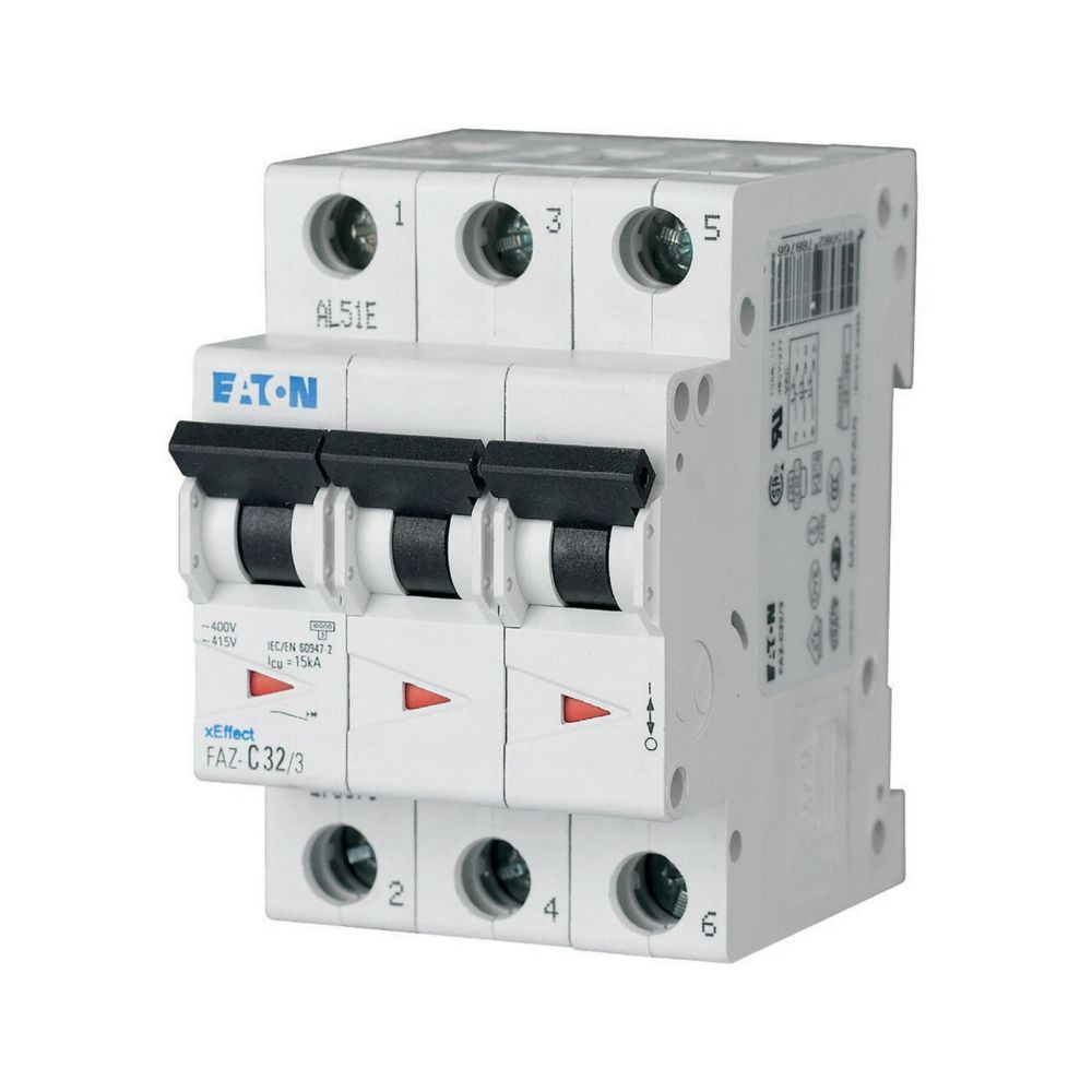 Eaton (Moeller) Leitungsschutzschalter C 32A, 3p FAZ-C32/3