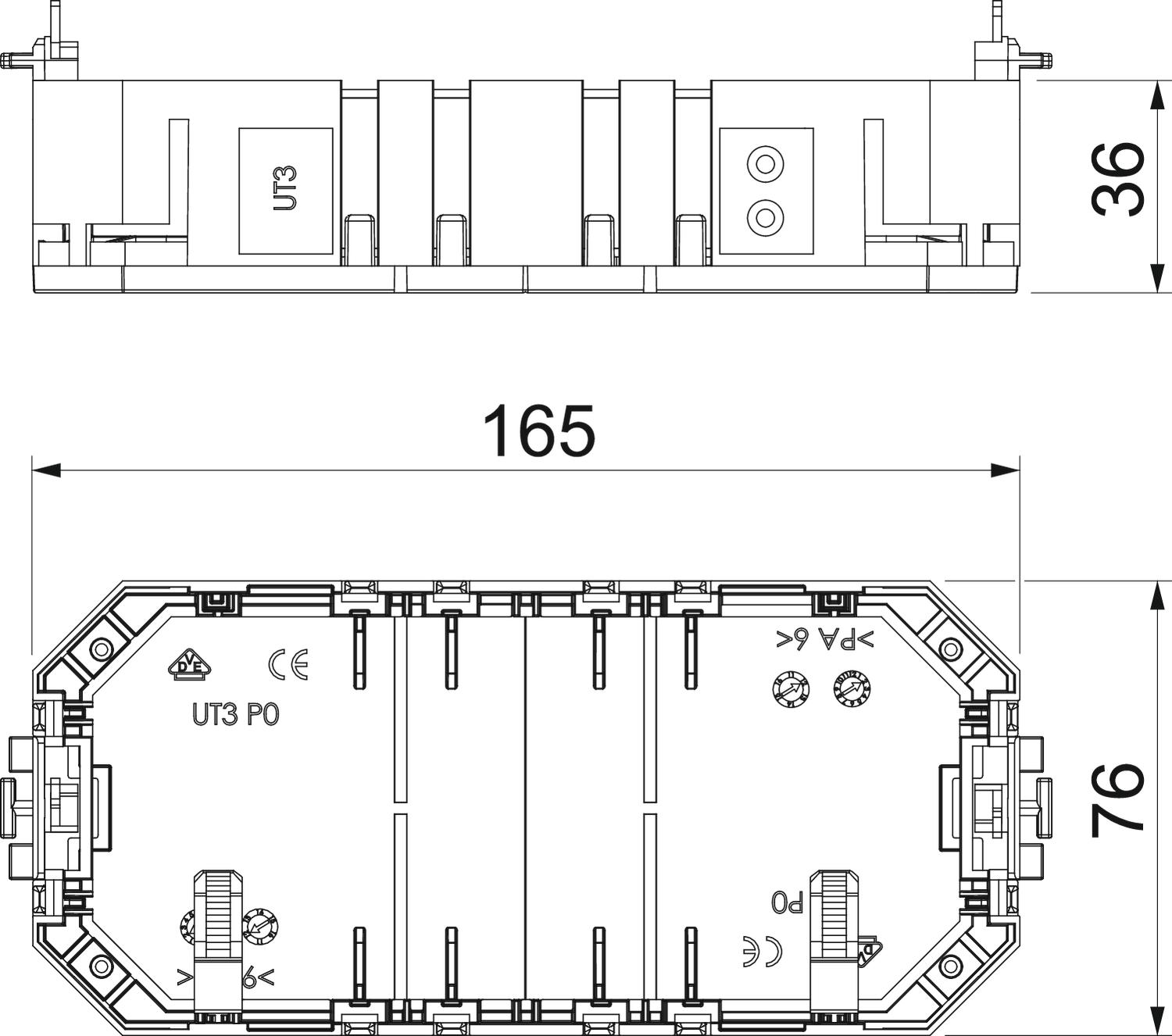 OBO Bettermann Vertr Universalträger für Modul45-Einbau UT3