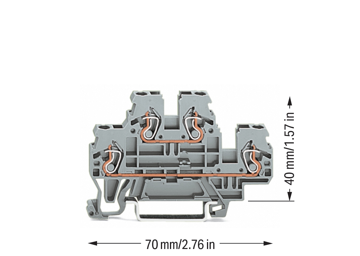 WAGO GmbH & Co. KG Doppelstockklemme 0,08-2,4mmq grau L/L 870-501