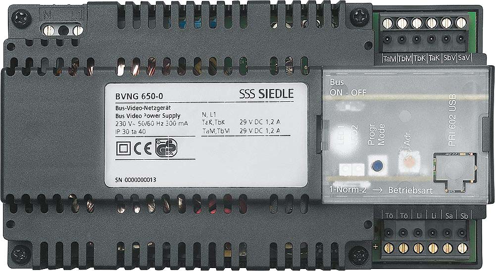 Siedle&Söhne Bus-Video-Netzgerät f. In-Home-Bus Video BVNG 650-0 DE
