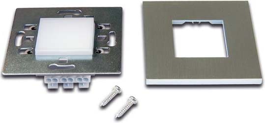 Hera LED-Wall F ww edelstahloptik 20202720208