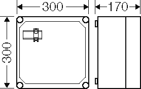 Hensel Mi-APZ-Gehäuse 300x300x170mm Mi 2279