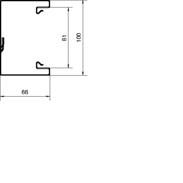 2 M Tehalit Brüstungskanal-Unterteil 68x100mm Stahl BRS651001 vws