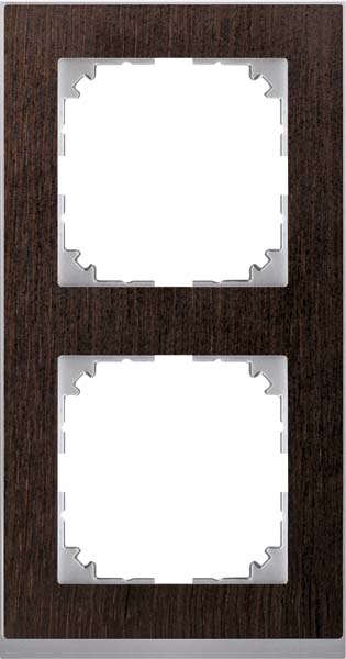 Merten Decor-Rahmen 2-fach Wenge/aluminium MEG4020-3671