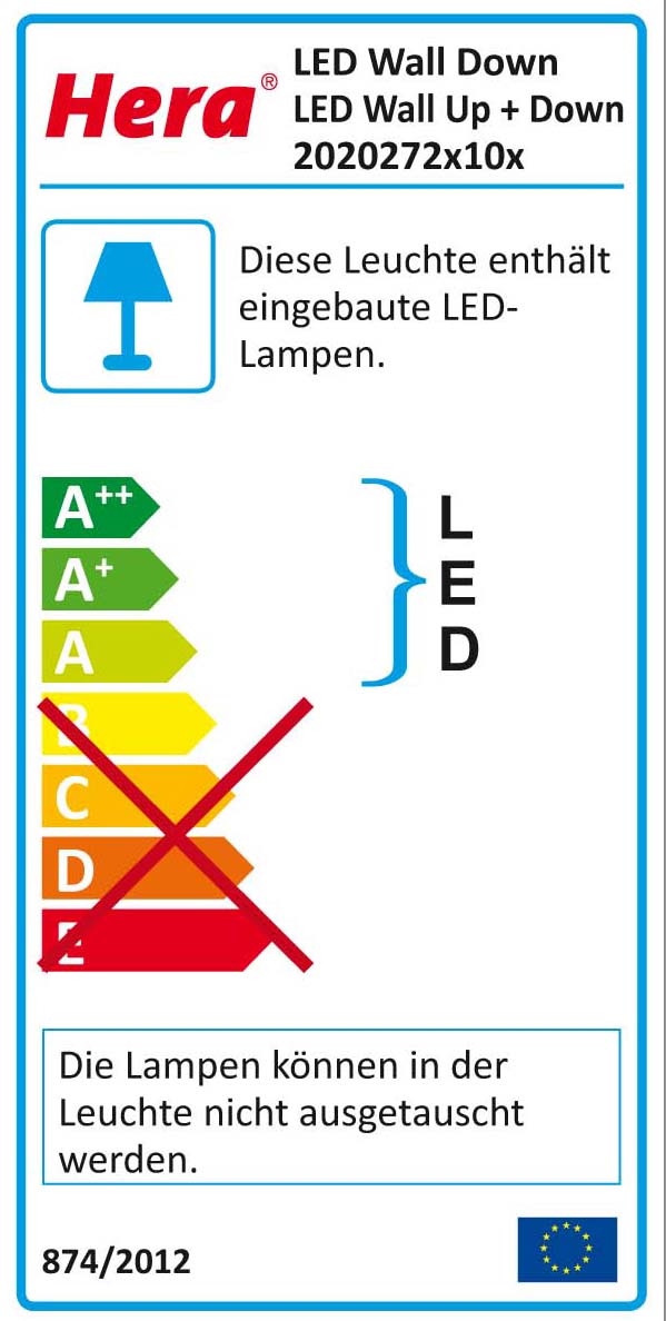 Hera LED-Wandeinbauleuchte edelstahloptik ww 20202720108