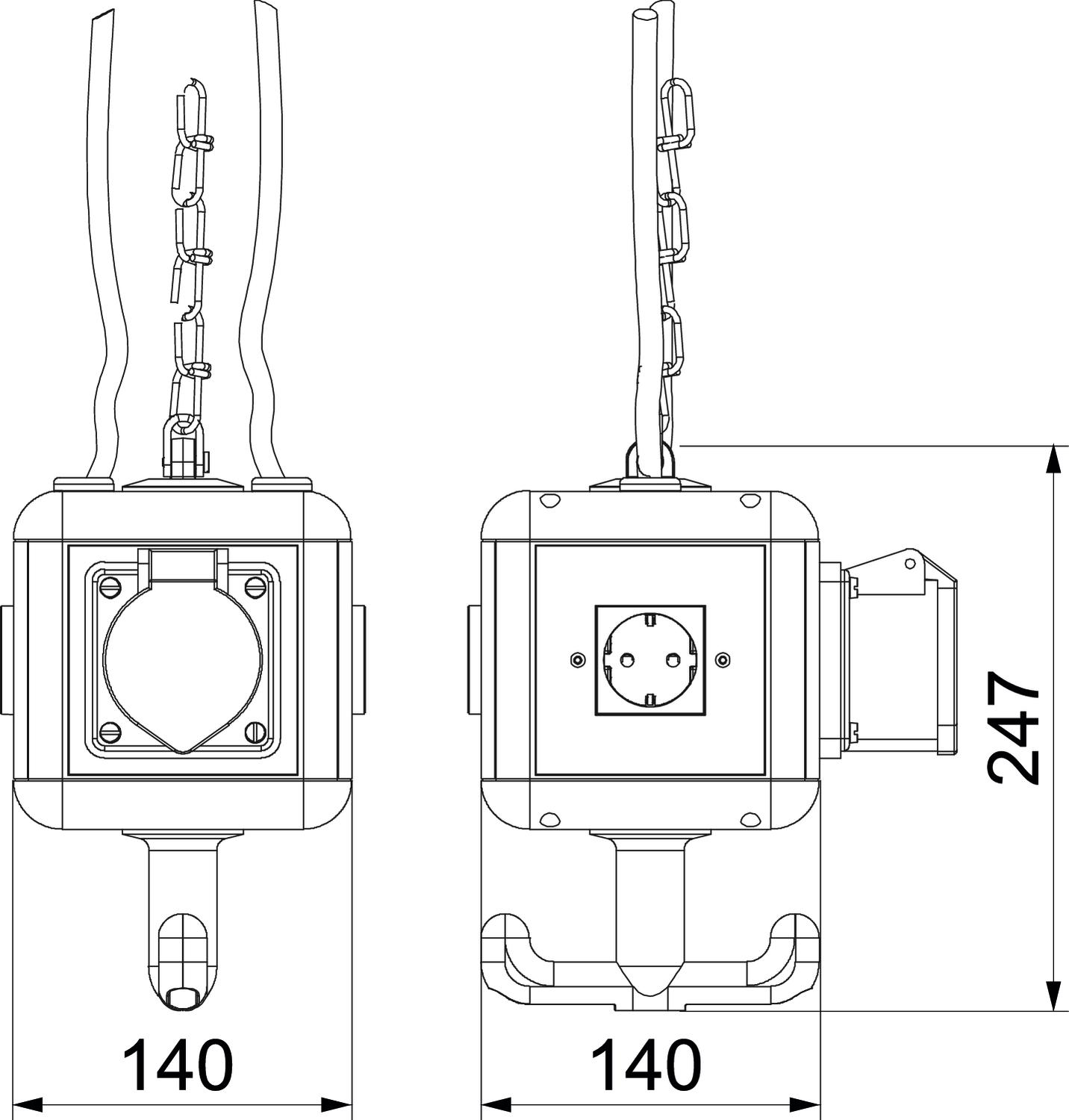 OBO Bettermann Vertr Versorgungseinheit IP20 m.Griff bestück VH-4 3SD1C16