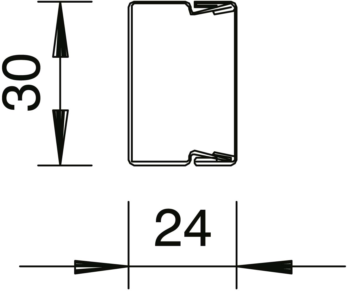 OBO Bettermann Vertr Leitungsführungskanal 2m 20x30mm LKM20030FS