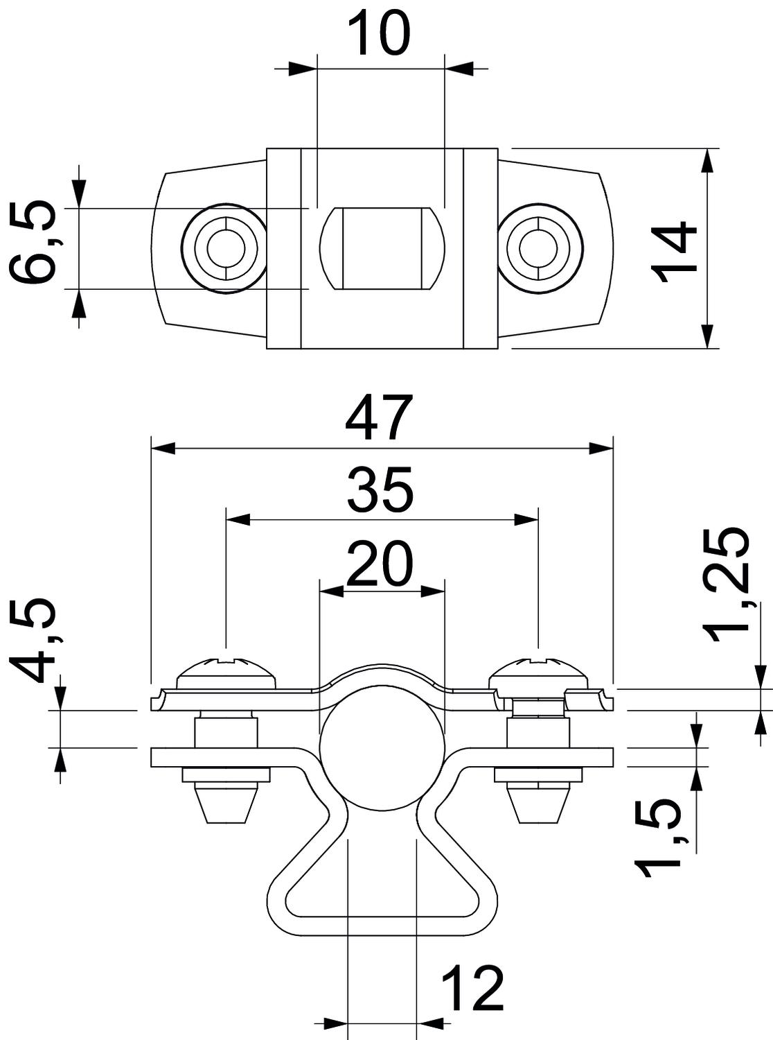 OBO Bettermann Vertr Abstandschelle mit Langloch 17-20mm ASL 733 20 G
