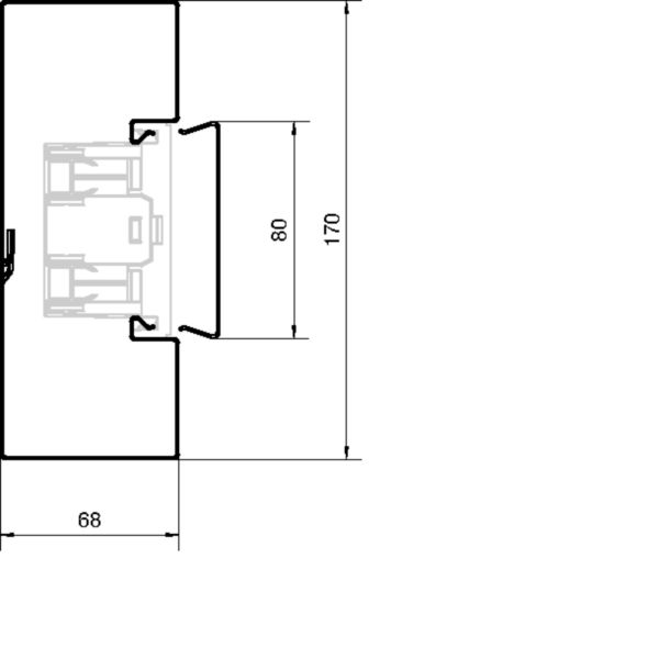 2 M Tehalit Brüstungskanal-Unterteil 68x170mm Stahl BRS651701 vws