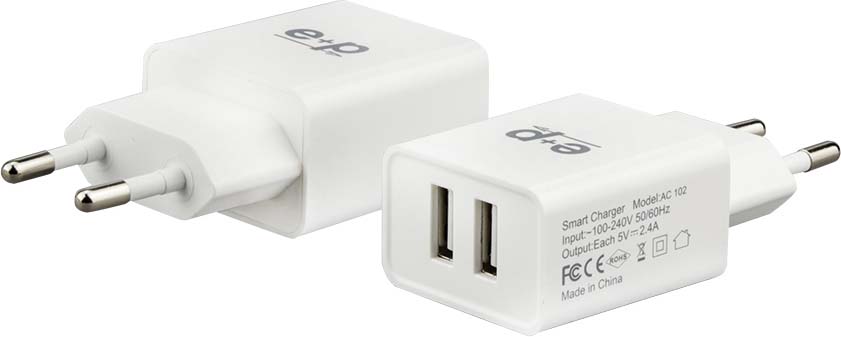 E+P Elektrik USB-Ladegerät 2-fach,4.800mA AC 102