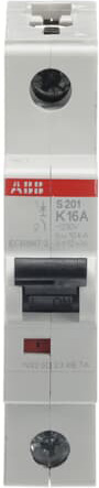 ABB Stotz S&J Sicherungsautomat K,6kA,16A,1P S201-K16