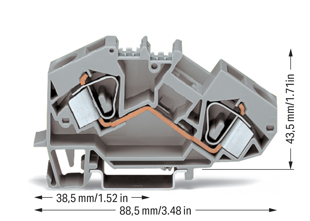 WAGO GmbH & Co. KG Durchgangsklemme 0,2-16mmq grau 783-601