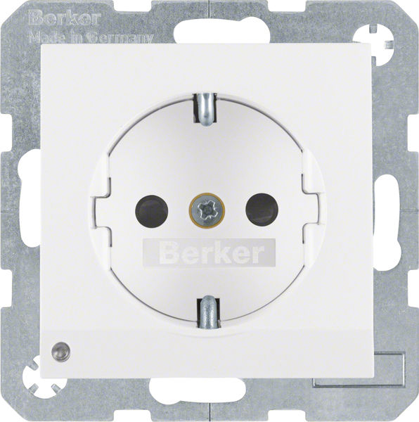 Berker SCHUKO-Steckdose pws/gl LED-Orientierungsl. 41098989