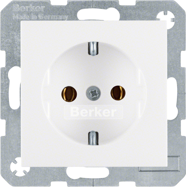 Berker SCHUKO-Steckdose pws/gl mit Steckklemmen 47438989