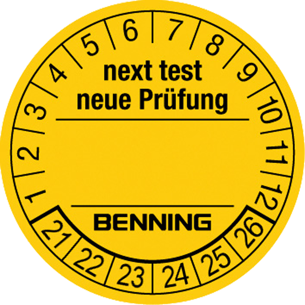 Benning Prüfplaketten f.ST710,ST720,ST750 756212(VE300)