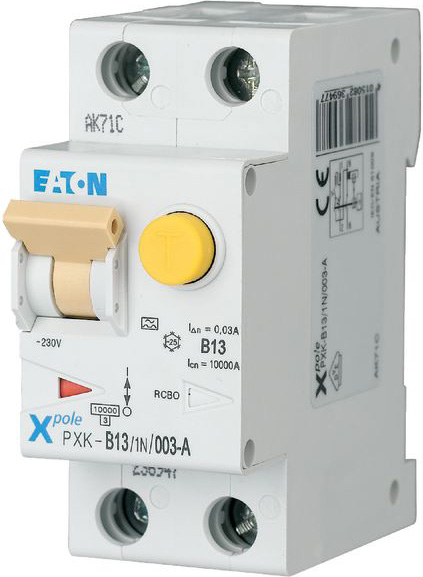Eaton (Installation) FI/LS-Kombischalter B 13A 1p+N, 30mA PXK-B13/1N/003-A