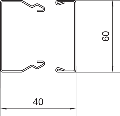 Tehalit Leitungsführungskanal 40x60mm verkehrsweiß LFS400600 vws