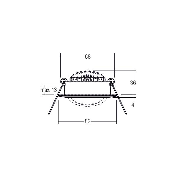 Brumberg Leuchten LED-Einbaustrahler 3000K weiß dimm. 40363073