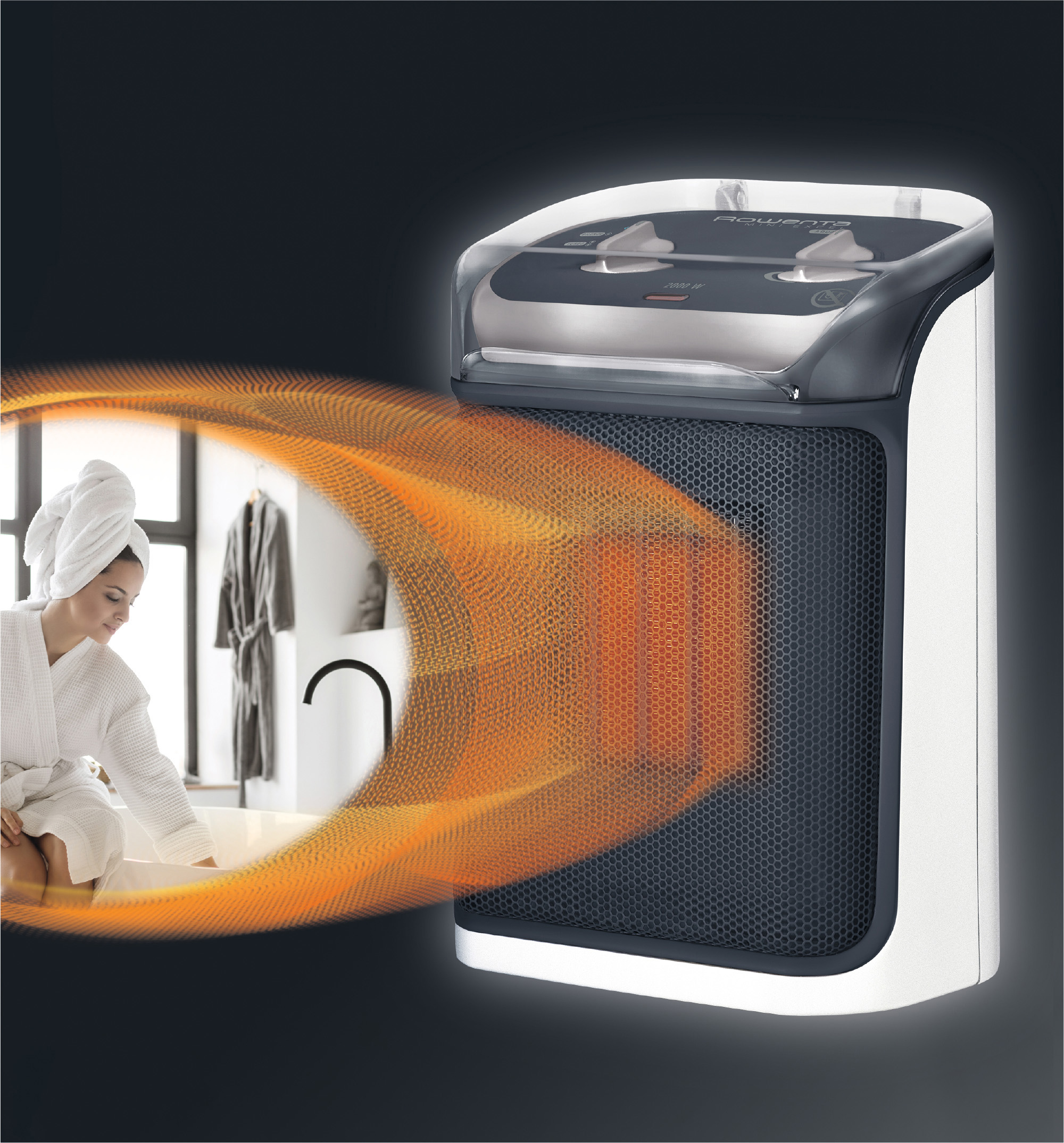 Groupe SEB WMF Keramik-Heizlüfter EXCEL Aqua Safe SO 9281 gr/ws
