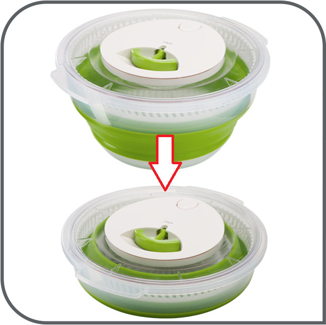 Groupe SEB WMF Falt-Salatschleuder BASIC trans/gn 4L